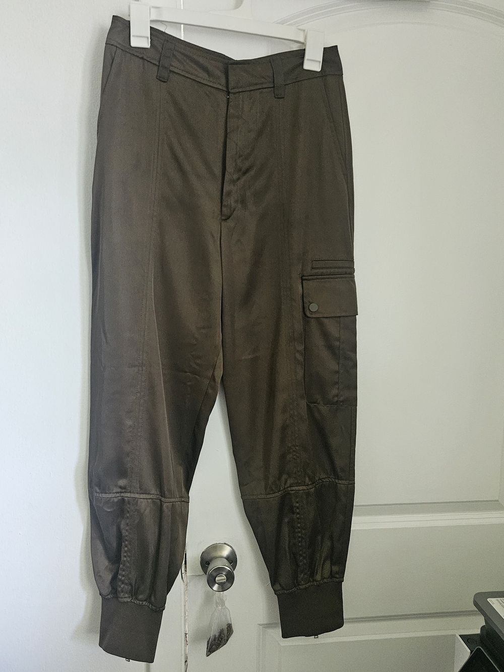 Zara Green Cargo-Style Trousers
